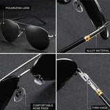 Luxury Pilot Eyewear Metal UV400 Protection Fashion Driving Sunglasses