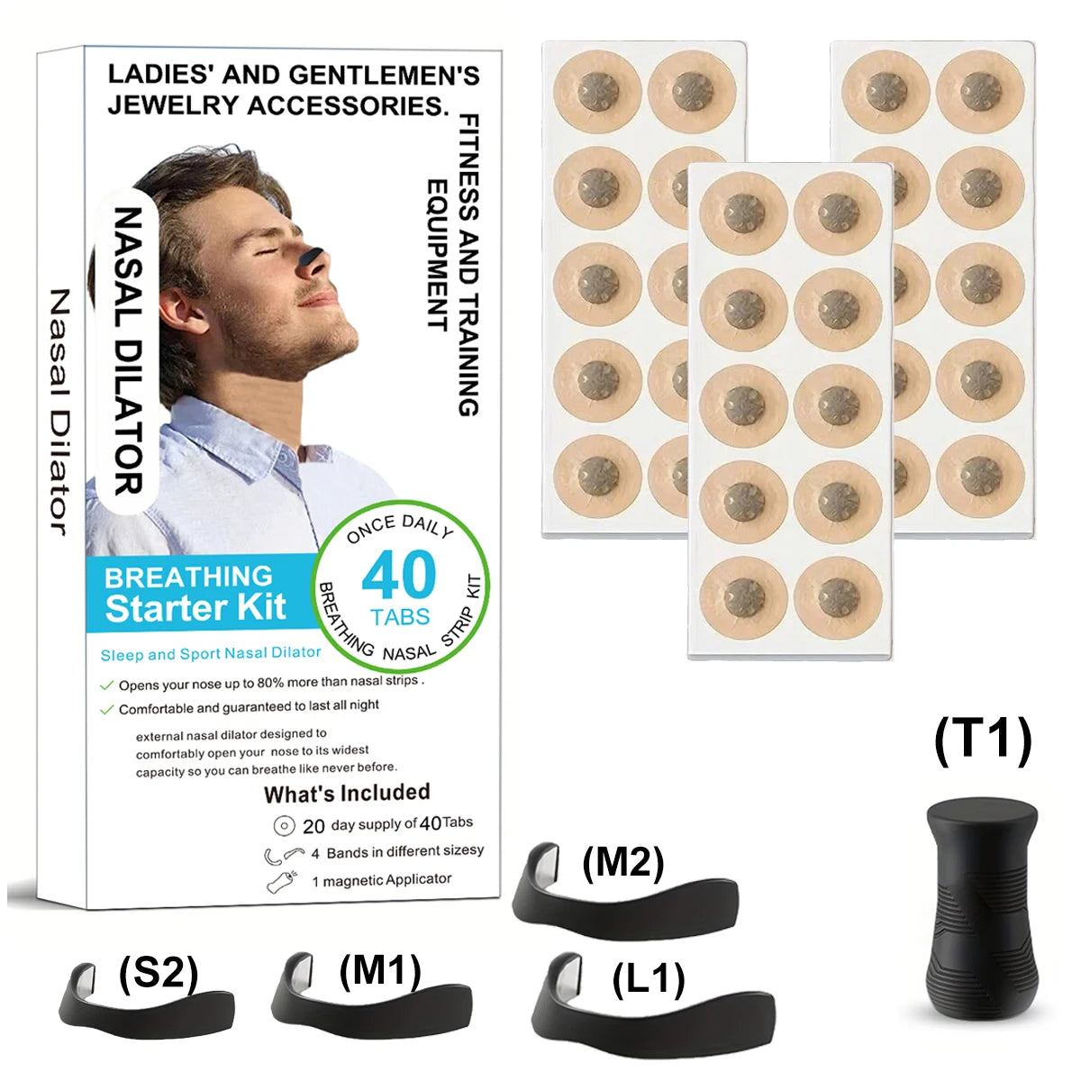 Magnetic Nasal Dilator Exercise Patch Set – Enhanced Airflow Support