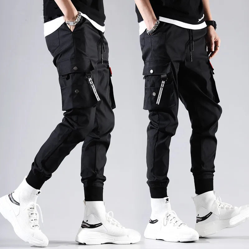 Men's Cargo Pants Oversized Solid Color Trendy Loose Casual Work Pants