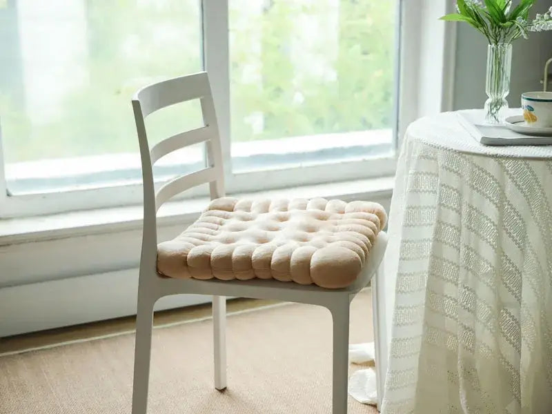 Biscuit-Shaped Plush Cushion: Soft and Creative Chair Seat Pad