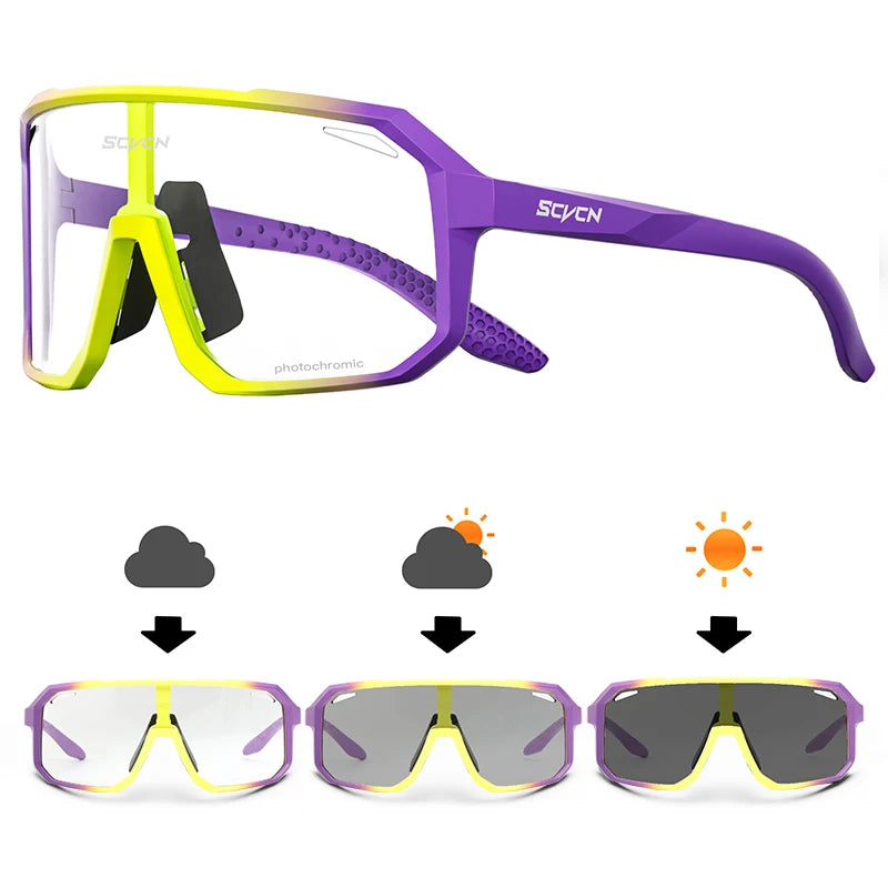SCVCN Cycling Glasses UV400 TR90 Outdoor Sports MTB Sunglasses