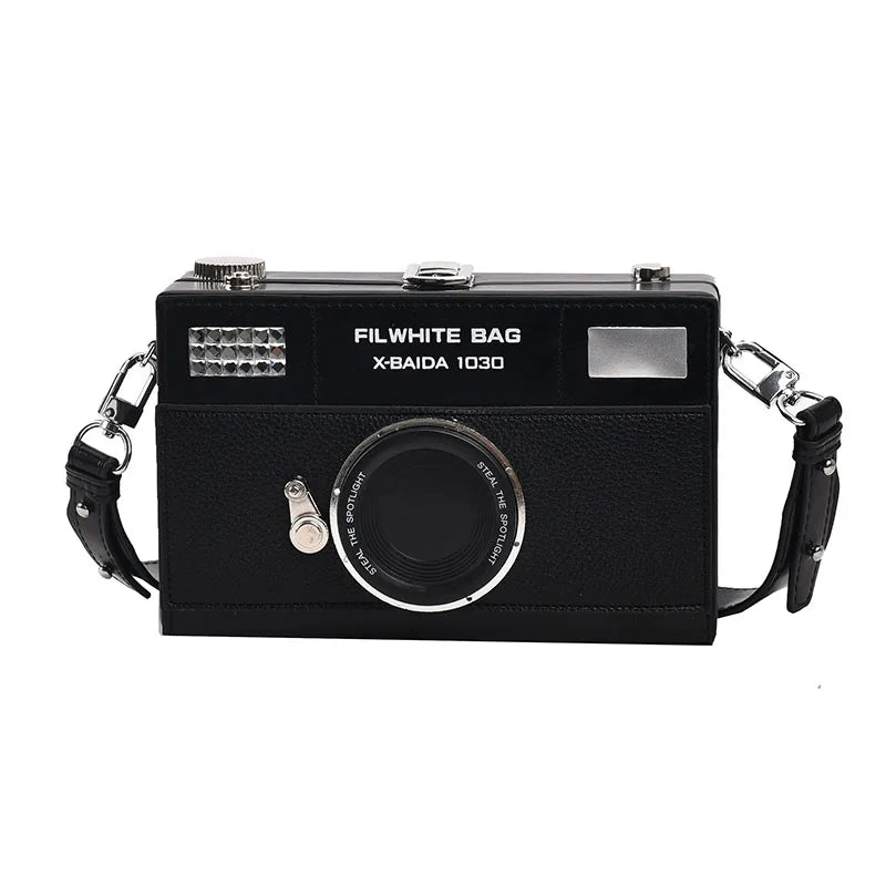 Retro Camera Crossbody Bag PU Leather 2026 Versatile Fashion Square Bag