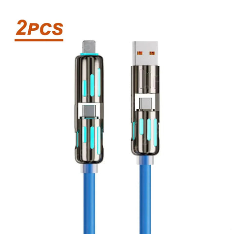 Two USB cables with different connectors on a white background