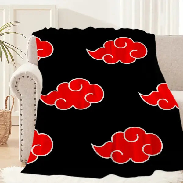 A-Akatsuki Cool N-Naruto-es Anime Blanket Blanket for Couch Sofa Travel Home Hiking Picni Bed Beding Flannel Blanket