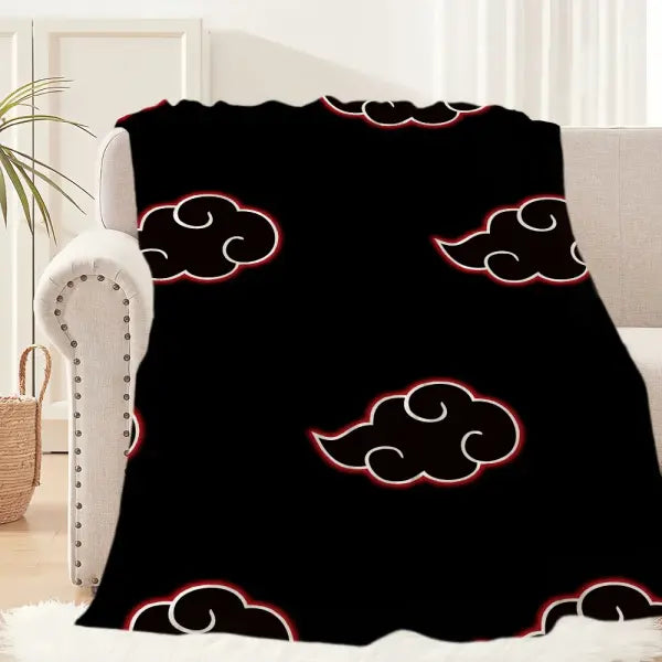 A-Akatsuki Cool N-Naruto-es Anime Blanket Blanket for Couch Sofa Travel Home Hiking Picni Bed Beding Flannel Blanket