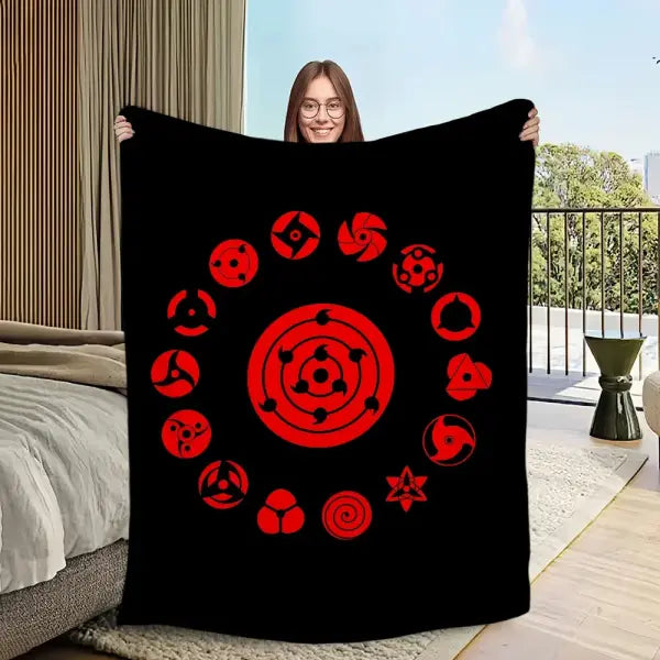 A-Akatsuki Cool N-Naruto-es Anime Blanket Blanket for Couch Sofa Travel Home Hiking Picni Bed Beding Flannel Blanket