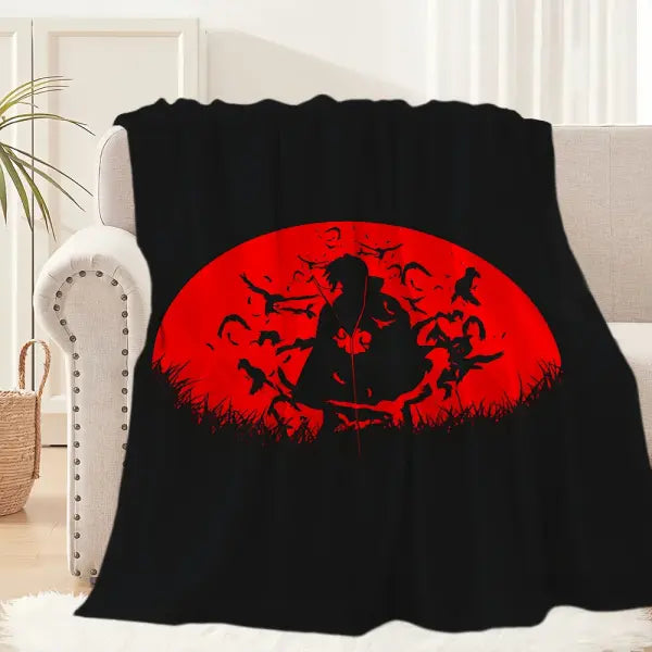 A-Akatsuki Cool N-Naruto-es Anime Blanket Blanket for Couch Sofa Travel Home Hiking Picni Bed Beding Flannel Blanket