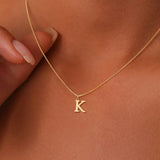 Initial Necklace 18K Gold Plated Stainless Steel Pendant