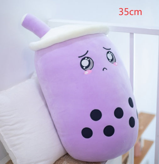 Cute Fruit Drink Plush Doll and Stuffed Animal Hugging Pillow - Purple / 35CM