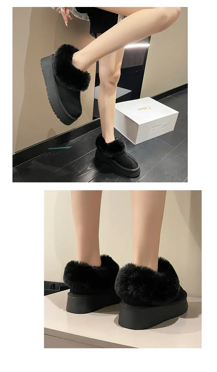 Women Short Plush Warm Snow Boots