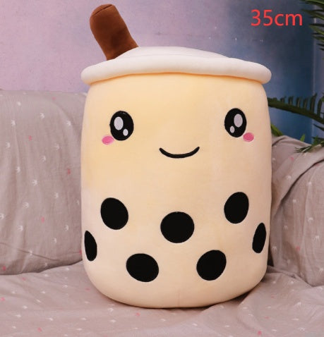 Cute Fruit Drink Plush Doll and Stuffed Animal Hugging Pillow - light coffee / 35cm