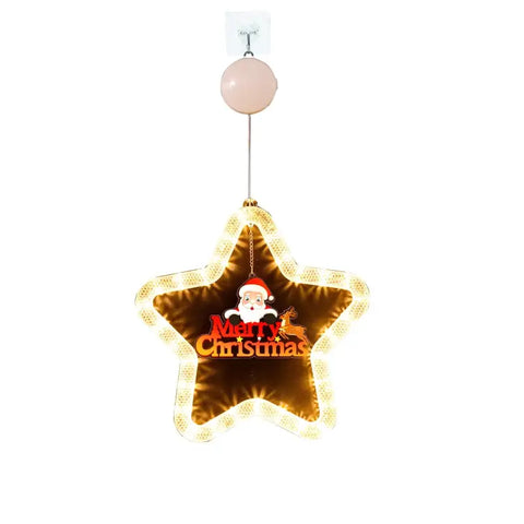 Christmas LED Star Pendant Lights for Holiday Window Decoration