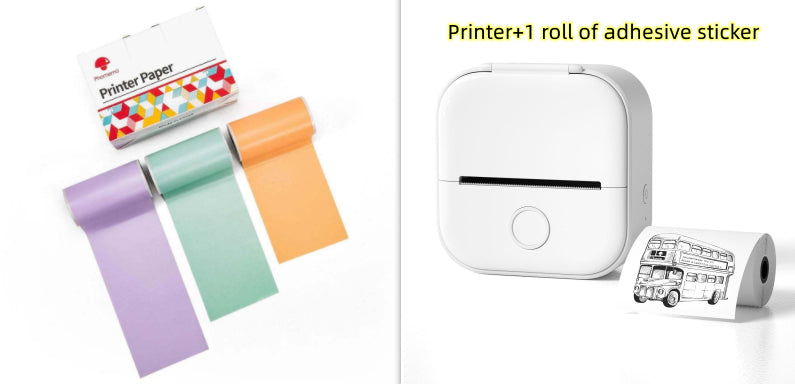 Phomemo T02 Portable Bluetooth Thermal Label Printer - Set4 / USB