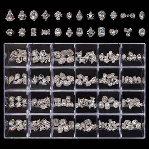 AB Clear Drop Rhinestones for Nail Art and Decoration - 14(120pcs)