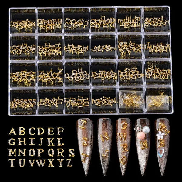 AB Clear Drop Rhinestones for Nail Art and Decoration - letter(260pcs)