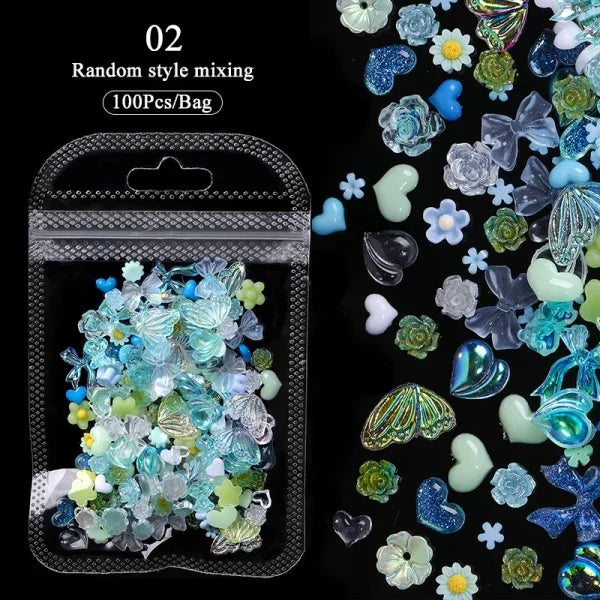 Acrylic Rhinestone Nail Accessories for Women's Fashion and Beauty Products - Himpall