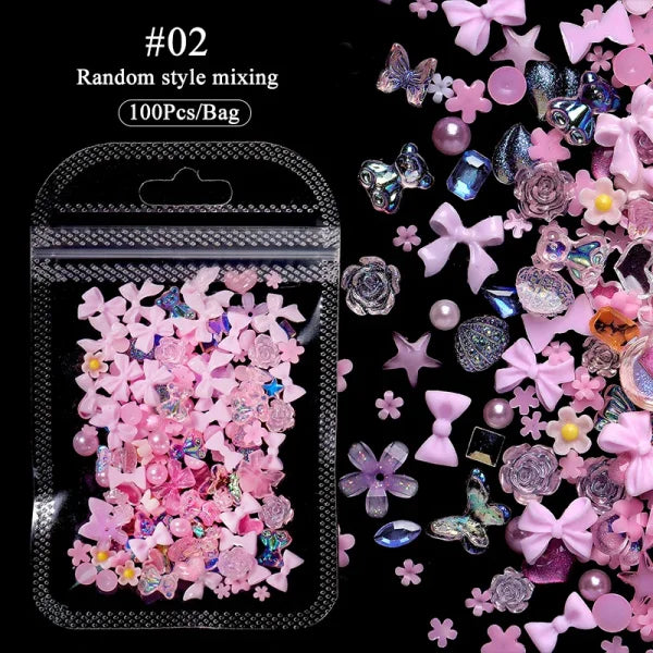 Acrylic Rhinestone Nail Accessories for Women's Fashion and Beauty Products - Himpall