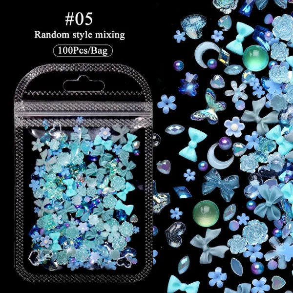 Acrylic Rhinestone Nail Accessories for Women's Fashion and Beauty Products - Himpall