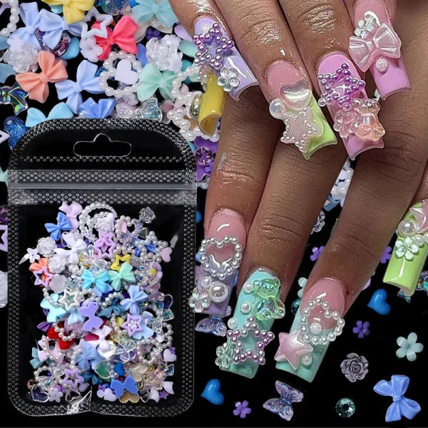 Acrylic Rhinestone Nail Accessories for Women's Fashion and Beauty Products - Himpall