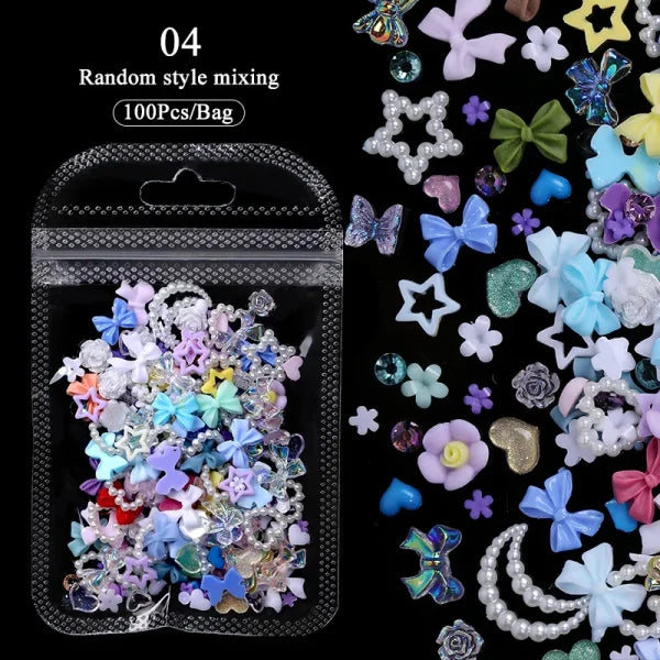 Acrylic Rhinestone Nail Accessories for Women's Fashion and Beauty Products - Himpall