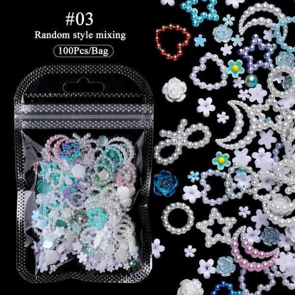 Acrylic Rhinestone Nail Accessories for Women's Fashion and Beauty Products - Himpall