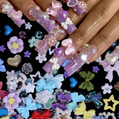 Acrylic Rhinestone Nail Accessories for Women's Fashion and Beauty Products - Himpall