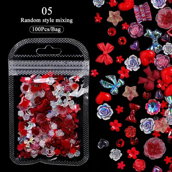 Acrylic Rhinestone Nail Accessories for Women's Fashion and Beauty Products - Himpall