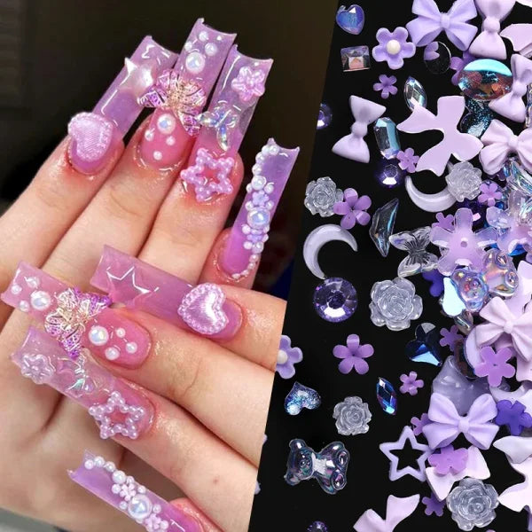 Acrylic Rhinestone Nail Decoration for Creative Application