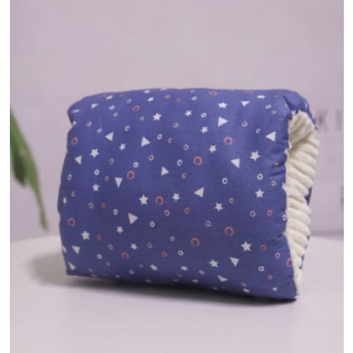 Adjustable Baby Cotton Nursing Arm Pillow - Washable Breastfeeding Cushion - Deep Blue Triangle / 25X23CM