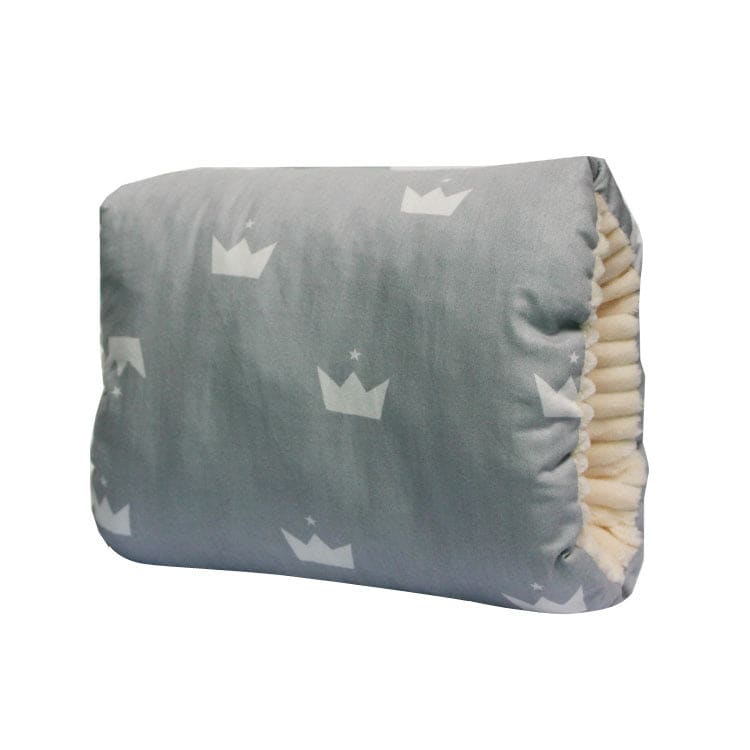 Adjustable Baby Cotton Nursing Arm Pillow - Washable Breastfeeding Cushion - Gray Crown / 25X23CM