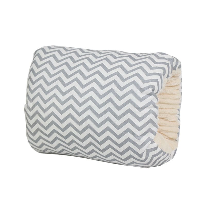 Adjustable Baby Cotton Nursing Arm Pillow - Washable Breastfeeding Cushion - Gray Pinstripe / 25X23CM