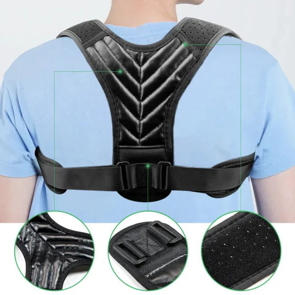 Adjustable Back Posture Corrector – Upper Back Support & Pain Relief