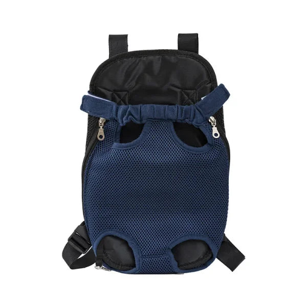 Adjustable Cat Carrier Backpack for Outdoor Travel and Hiking - Dark Blue Grid / M-in 3.5kg