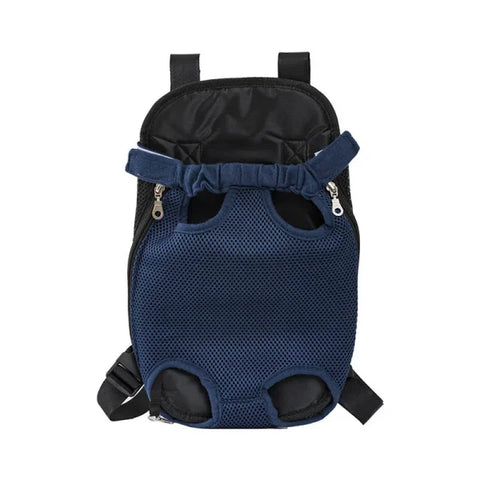 Adjustable Cat Carrier Backpack for Outdoor Travel and Hiking - Dark Blue Grid / M-in 3.5kg