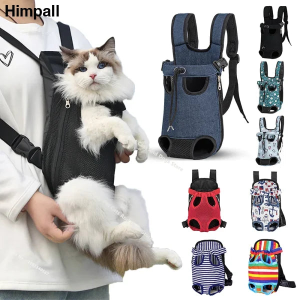 Adjustable Cat Carrier Backpack for Outdoor Travel and Hiking