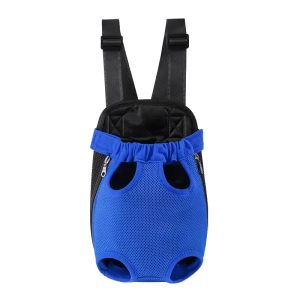 Adjustable Cat Carrier Backpack for Outdoor Travel and Hiking - Blue Grid / M-in 3.5kg