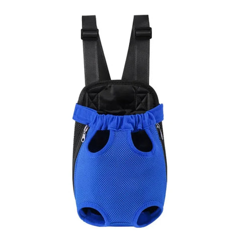 Adjustable Cat Carrier Backpack for Outdoor Travel and Hiking - Blue Grid / M-in 3.5kg