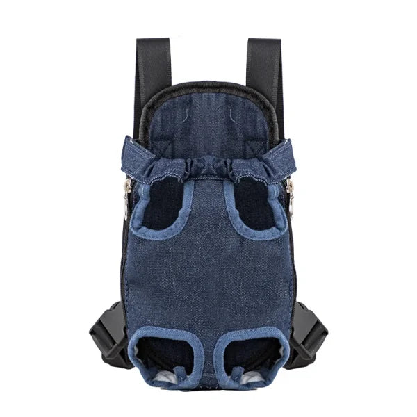 Adjustable Cat Carrier Backpack for Outdoor Travel and Hiking - Dark Blue Jeans / M-in 3.5kg