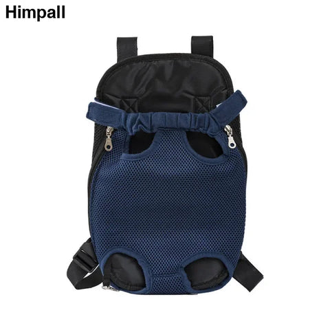 Adjustable Cat Carrier Backpack for Outdoor Travel and Hiking - Dark Blue Grid / M-in 3.5kg