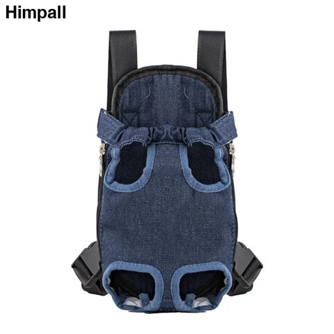 Adjustable Cat Carrier Backpack for Outdoor Travel and Hiking - Dark Blue Jeans / M-in 3.5kg