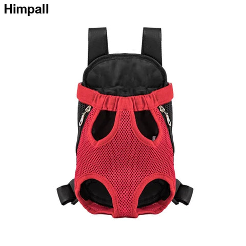 Adjustable Cat Carrier Backpack for Outdoor Travel and Hiking - Red Grid / M-in 3.5kg