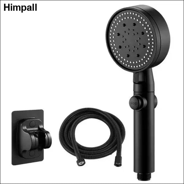 Adjustable Showerhead – 5 Mode High Pressure and Water Saving Nozzle - Style 1-Black set