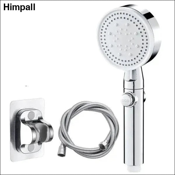 Adjustable Showerhead – 5 Mode High Pressure and Water Saving Nozzle - Style 1-Sliver set