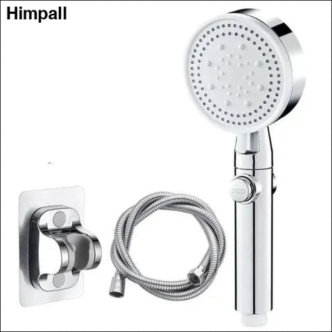 Adjustable Showerhead – 5 Mode High Pressure and Water Saving Nozzle - Style 1-Sliver set