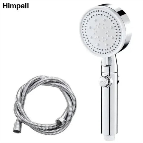 Adjustable Showerhead – 5 Mode High Pressure and Water Saving Nozzle - Style 1-Sliver hose