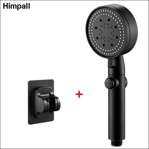 Adjustable Showerhead – 5 Mode High Pressure and Water Saving Nozzle - Style 1-Black Stand