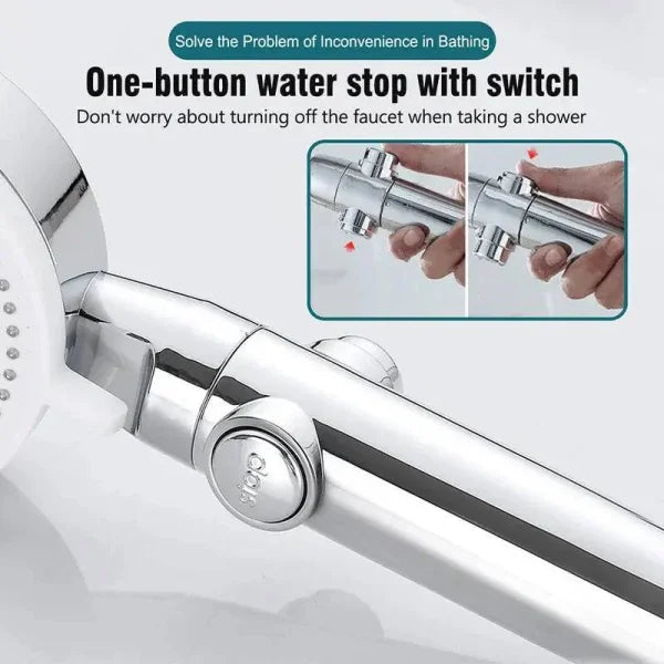Adjustable Showerhead with 5 Mode High Pressure Water Saving Nozzle - Himpall