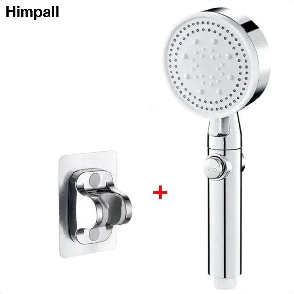 Adjustable Showerhead – 5 Mode High Pressure and Water Saving Nozzle - Style 1-Sliver Stand