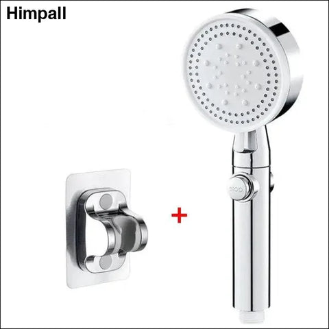 Adjustable Showerhead – 5 Mode High Pressure and Water Saving Nozzle - Style 1-Sliver Stand