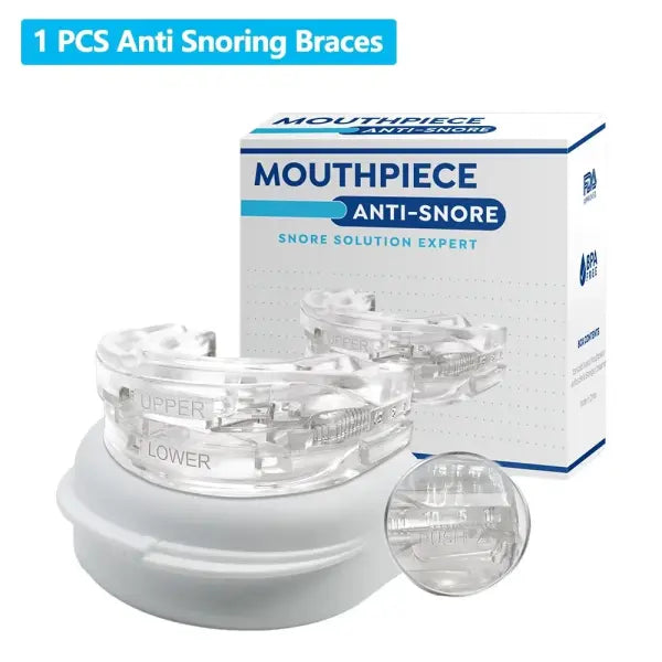 Adjustable Snoring Mouth Guard Clear Silicone Stop Snoring Device - 1 Pcs Braces-B